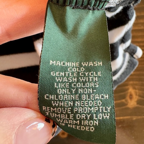 Lauren Ralph Lauren Navy and White Striped Short Sleeve Tee - Picture 6 of 8